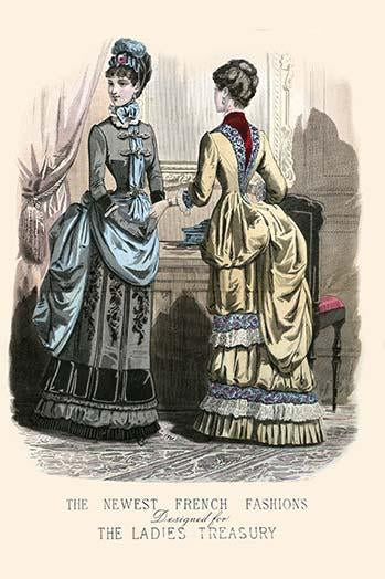 Ladies Treasury Magazine of French Fashion Poster Print