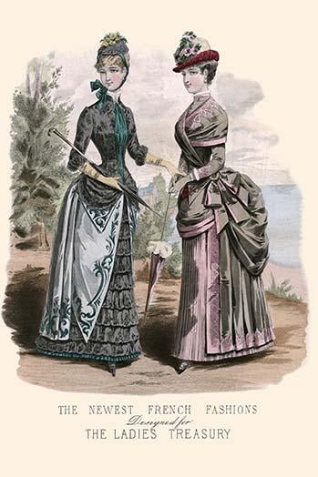 Ladies Treasury Magazine of French Fashion Poster Print (18x24)