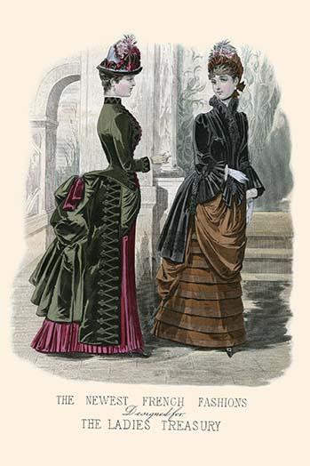 Ladies Treasury Magazine of French Fashion Poster Print showcasing elegant design.
