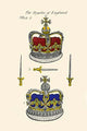 Regalia of England Crowns vintage art print by Hugh Clark.
