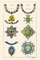 Orders of the Bath & Garter poster print by Hugh Clark, vintage art reproduction.
