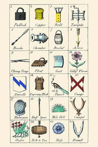 Charges & Their Names vintage art poster print by Hugh Clark