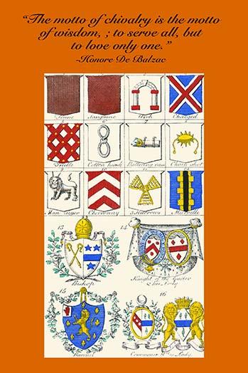 The Motto of Chivalry is the Motto of Wisdom Poster Print by Hugh Clark