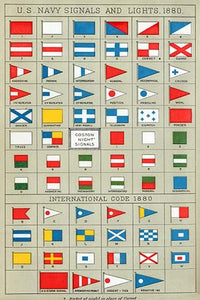 Flags for Maritime Communication Poster Print showcasing nautical signals.