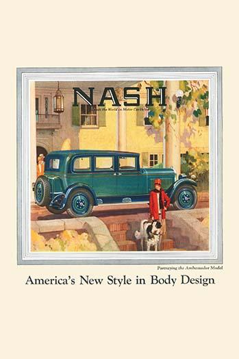 Nash Automobile Advertisement Vintage Poster Print