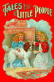 Victorian stories book cover poster print for kids, colorful and whimsical.