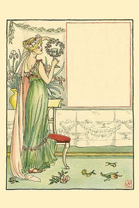 May-Day poster print by Walter Crane featuring a festive celebration scene.