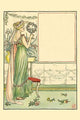 May-Day poster print by Walter Crane featuring a festive celebration scene.