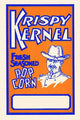Krispy Kernel popcorn art poster print featuring a man in uniform.