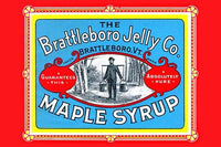 Vermont Pure Maple Syrup Label Poster Print featuring vintage design and vibrant colors.