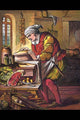 Butcher Working in the Kitchen Poster Print by Kronheim & Dalziel