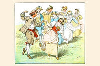 Square Dance Vintage Art Print by Randolph Caldecott