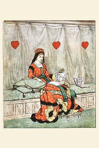 Poster print of The Queen of Hearts from Alice's Adventures in Wonderland by Randolph Caldecott