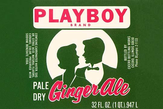 Playboy Brand Pale Dry Ginger Ale Soda Bottle Label Poster Print
