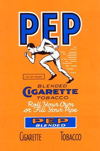 Pep Tobacco Advertisement Poster Print featuring a vintage runner theme.