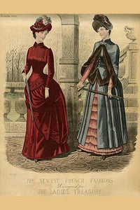 Ladies Treasury Magazine of French Fashion Poster Print showcasing vintage elegance.