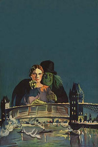 Jack the Ripper poster print featuring a chilling London Bridge scene