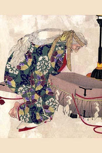Ukiyo-e print of Ibaraki Demon as Watanabe no Tsuna's Aunt Mashiba by Taiso Yoshitoshi
