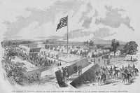 Camp Corcoran breastworks and defenses print by Frank Leslie