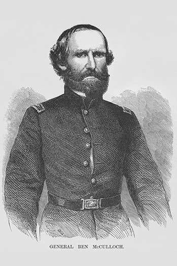 General Ben McCulloch vintage art poster print by Frank Leslie