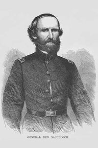 General Ben McCulloch vintage art poster print by Frank Leslie