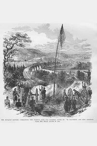Patapsco River Battery overlooking the B&O Railway Poster Print by Frank Leslie