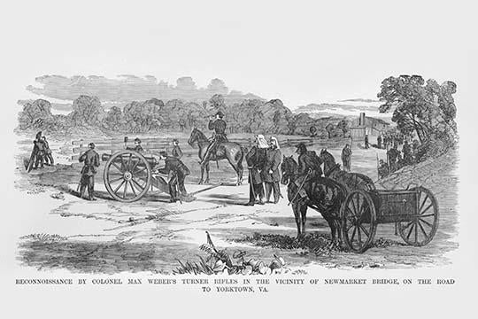 Reconnaissance by Colonel Weber's Turner's Rifles Poster Print