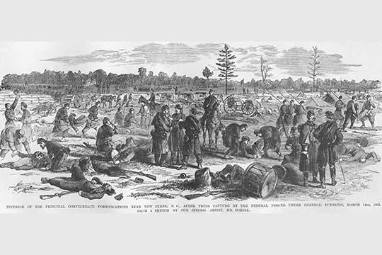 Burnside Occupies Fortifications at New Berne Poster Print
