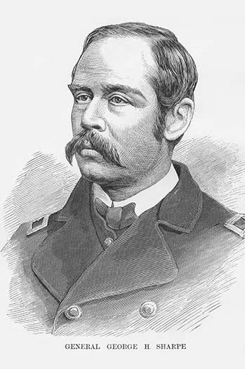General George H. Sharpe vintage poster print by Frank Leslie