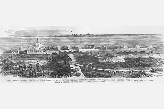 Fort Vulcan, Jones Island on the Savannah River Poster Print