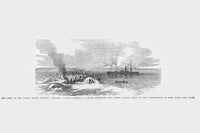 Gunboat Mahaska Destroys Water Battery at West Point Poster Print