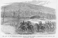 Wilder's Mounted Infantry Pass a Blockhouse on the Nashville and Chattanooga Railroad Poster Print