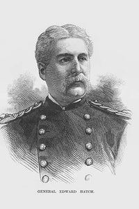General Edward Hatch vintage art poster print by Frank Leslie