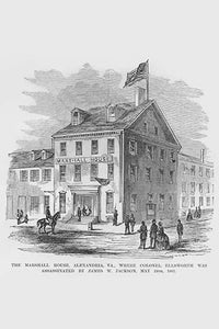 Marshall House Poster Print by Frank Leslie, historical art depiction.