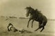 Wild West Frontier Days rodeo poster print featuring a cowboy on a bucking bronco.