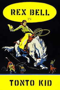 Rodeo Performance Poster Print showcasing exciting rodeo action.