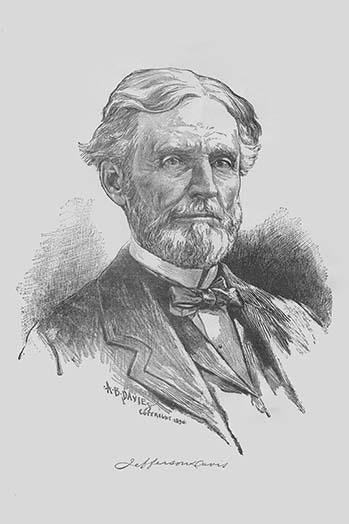 Jefferson Davis vintage art reproduction poster print by Frank Leslie