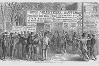 New York Recruiting Station in City Park Poster Print by Frank Leslie