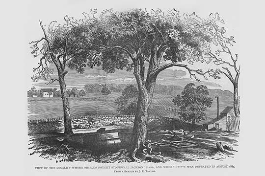 Site of Battle with Stonewall Jackson Poster Print by Frank Leslie