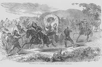Mosby's Guerrilla Raids Federal Wagon Train Poster Print by Frank Leslie