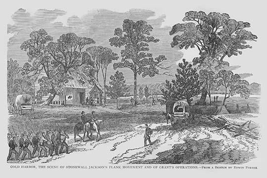 Stonewall Jackson's Flank Movement at Cold Harbor Poster Print