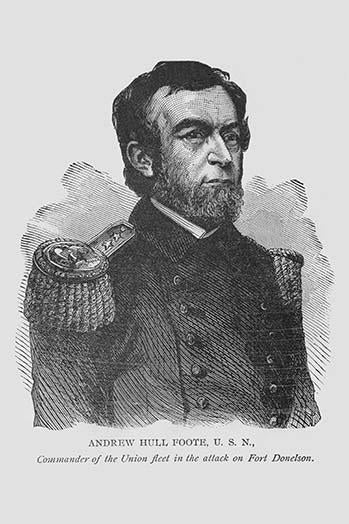 Admiral Hull Foote Vintage Art Reproduction Poster Print by Frank Leslie