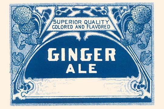 Vintage Ginger Ale Soda Label Poster Print on premium paper.