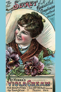 Dr. Hebra's Viola Cream Poster Print showcasing beauty secrets.