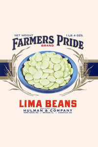 Farmer's Pride Lima Beans Original Can Label Poster Print