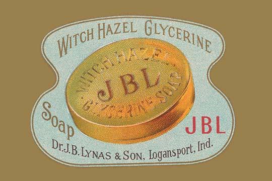 Glycerine Soap Bar Package Poster Print by Witch Hazel, vintage beauty product design.
