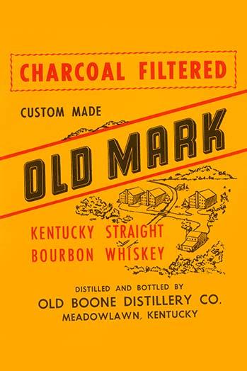 Vintage Whiskey Label Poster Print showcasing nostalgic liquor artwork.