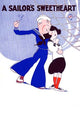 A sailor holding his girlfriend poster print, romantic artwork for home decor.