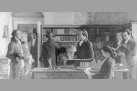 Franklin's First Subscription Library Poster Print by Charles E. Mills