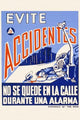Vite Accidentes Poster Print by Miquel A. Rodriguez, depicting a man beside a crashed car.